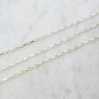 Sterling Silver 3.6mm x 1.6mm Large Faceted Elongated – Sold by the Foot