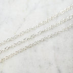 Sterling Silver 4mm Thick Round Smooth Link Chain Extender – Sold by the Foot