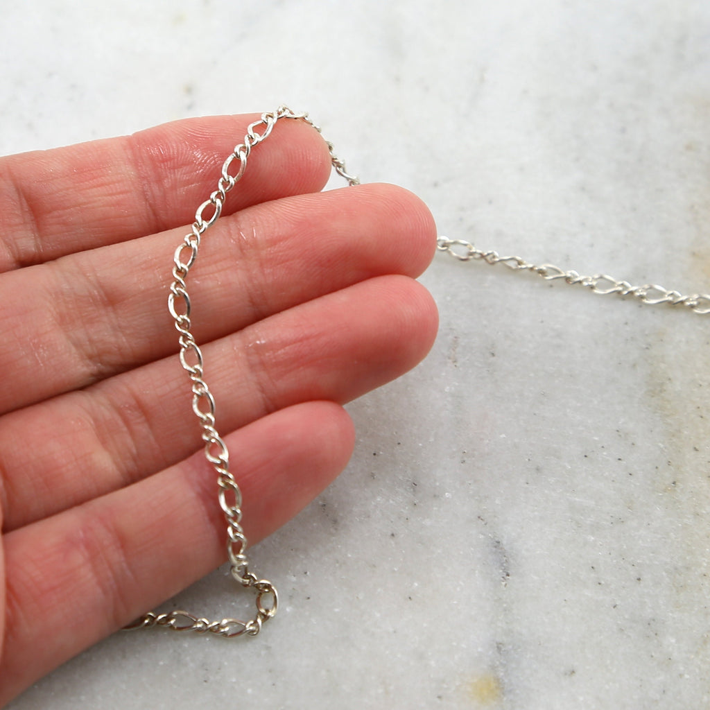 Sterling Silver Thick Figure 8 Shiny Chain 4.5mm x 2.75mm – Sold by the Foot