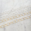 Sterling Silver or 14K Gold Filled 9mm Thin Lightweight – Sold by the Foot