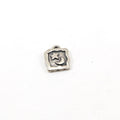 13mmx10mm Sterling Silver Starry Night Square Picture Charm with Crescent Moon