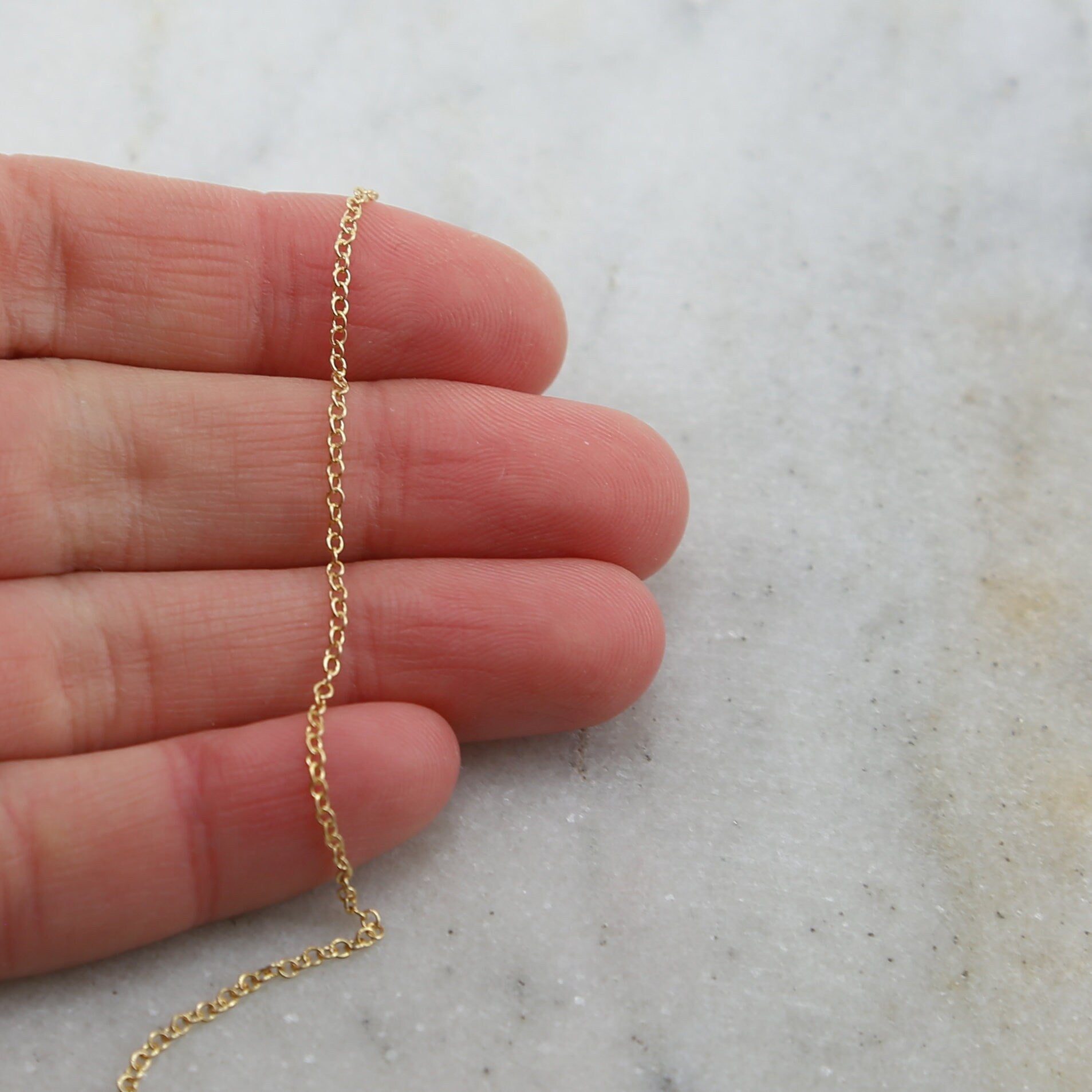 Sterling Silver or 14K Gold Filled 1.4mm x 1.6mm Dainty – Sold by the Foot