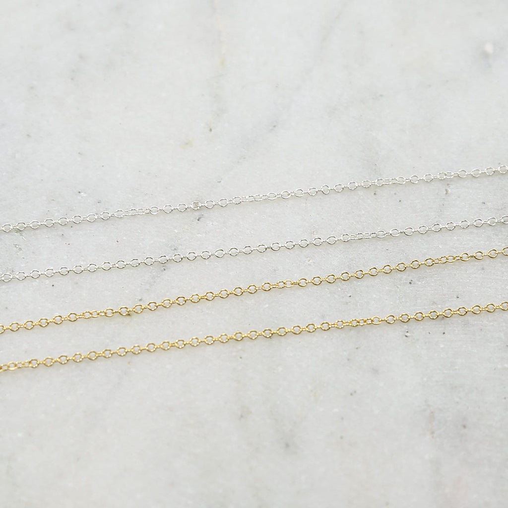 Sterling Silver or 14K Gold Filled 1.4mm x 1.6mm Dainty – Sold by the Foot