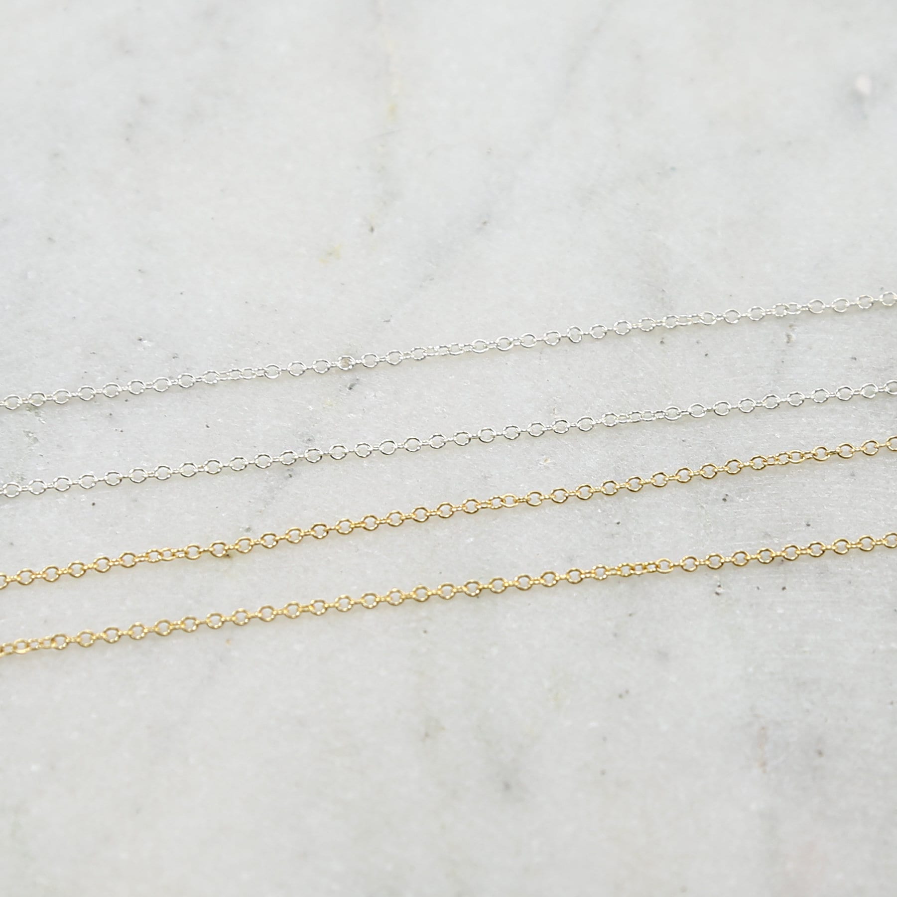 Sterling Silver or 14K Gold Filled 1.4mm x 1.6mm Dainty – Sold by the Foot