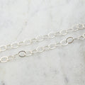 Sterling Silver Large Flat Link Oval Chain Extender Chain – Sold by the Foot