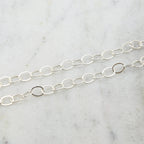 Sterling Silver Large Flat Link Oval Chain Extender Chain – Sold by the Foot