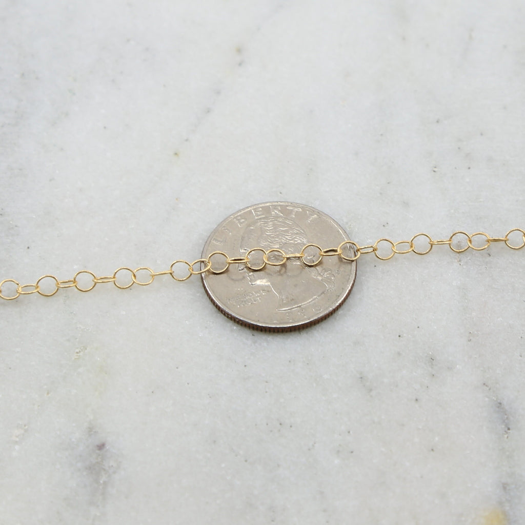 Sterling Silver or 14K Gold Filled Small 3.5mm Dainty – Sold by the Foot