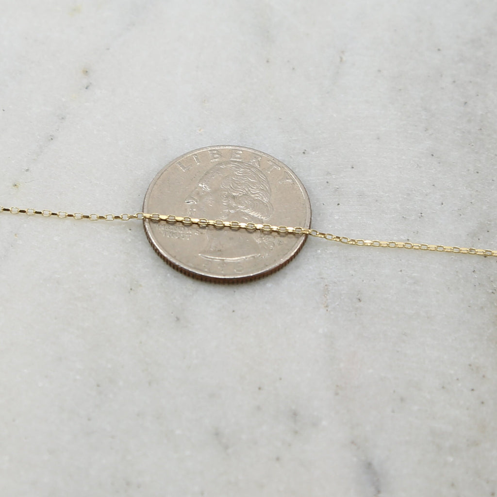 1.5mmx1mm Sterling Silver or Vermeil Sleek Shiny Diamond – Sold by the Foot