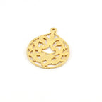 38mmx32mm Vermeil Large Filigree Art Decor Victorian Teardrop Pendant