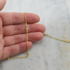 Sterling Silver or Vermeil Tiny Circle Round CZ Cubic – Sold by the Foot