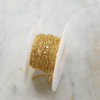 Sterling Silver or Vermeil Tiny Circle Round CZ Cubic – Sold by the Foot
