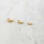 14K Gold Filled Rounded Lobster Clasp 3 Sizes 9mm 11mm 13mm Chain