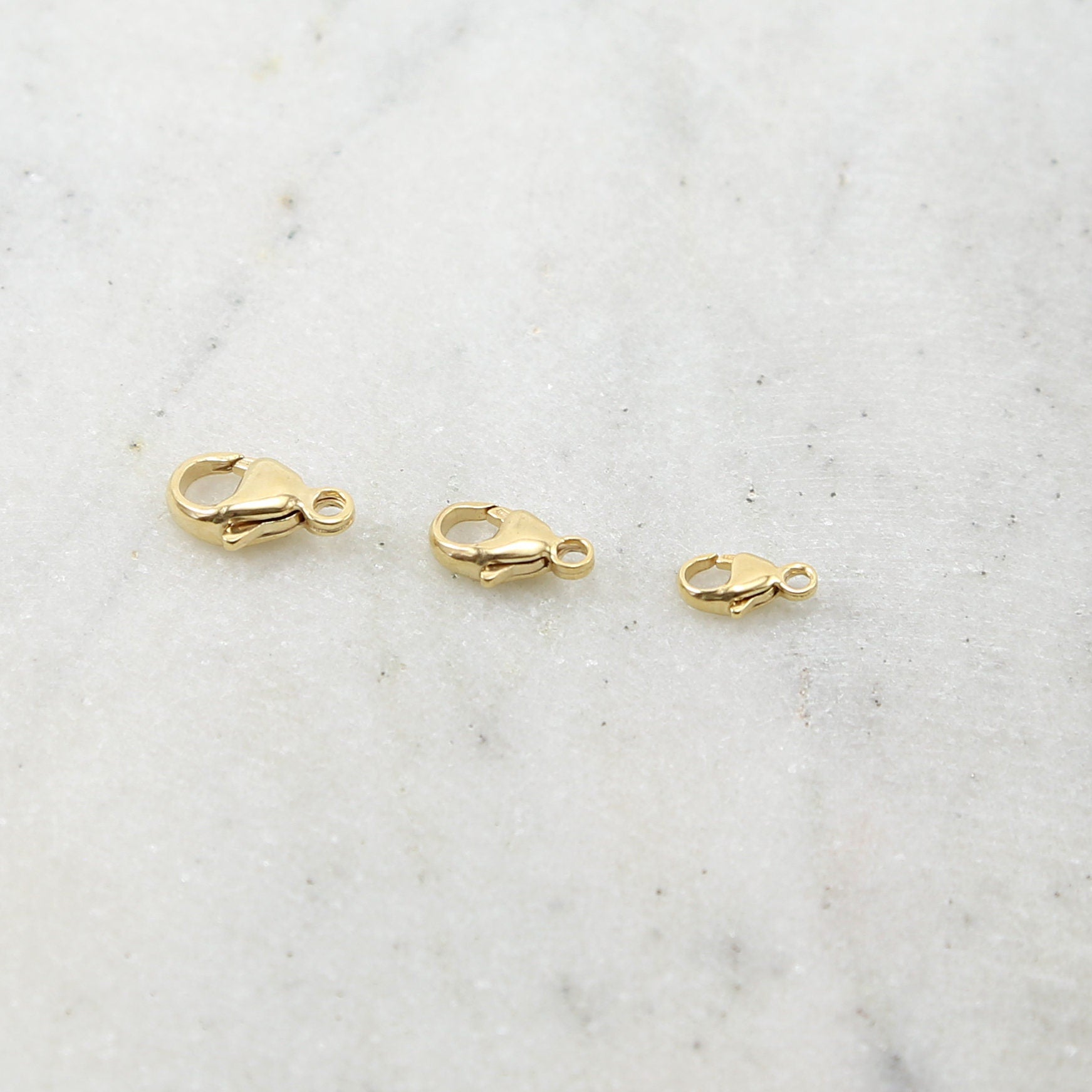 14K Gold Filled Rounded Lobster Clasp 3 Sizes 9mm 11mm 13mm Chain