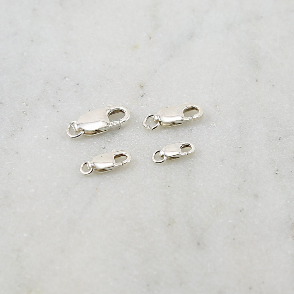 Sterling Silver . Rectangle Lobster Clasp 13.75mm x 11.75mm 10.25mm