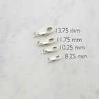 Sterling Silver . Rectangle Lobster Clasp 13.75mm x 11.75mm 10.25mm