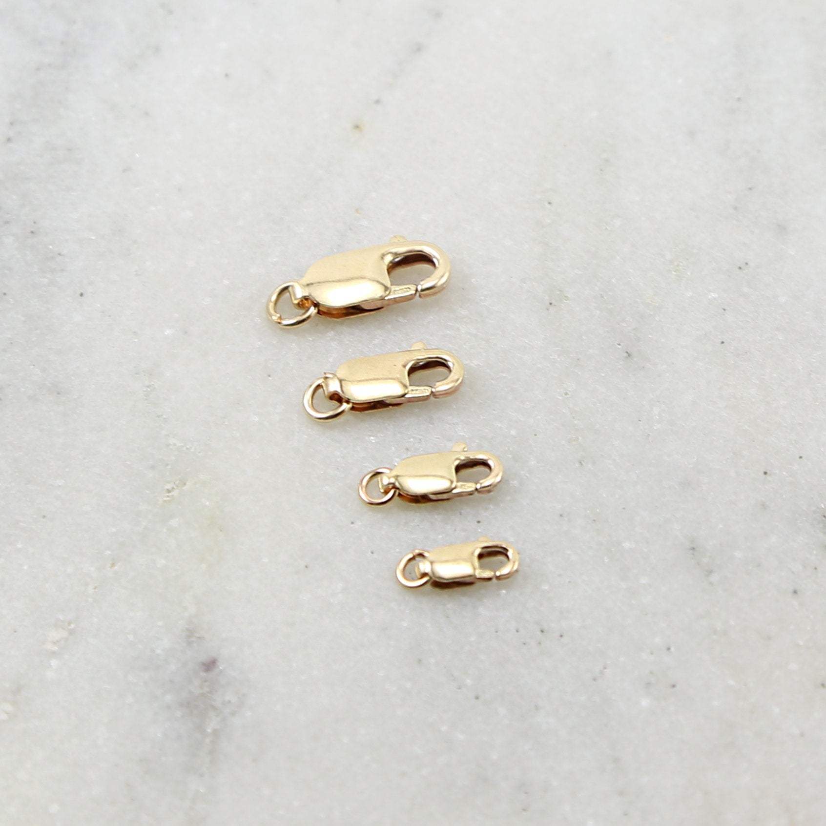 14K Gold Filled Rectangle Lobster Clasp 13.75mm x 11.75mm 10.25mm