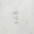 Sterling Silver Closed Spring Ring Clasp 3 Sizes 7mm 6mm 5mm Chain (10pc)