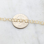 Sterling Silver or 14K Gold Filled Round Link Textured – Sold by the Foot
