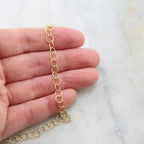 Sterling Silver or 14K Gold Filled Round Link Textured – Sold by the Foot