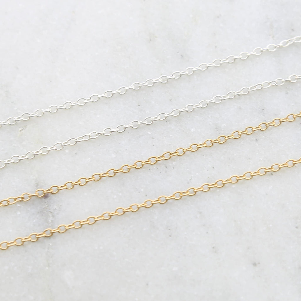 2mmx2.5mm Sterling Silver or 14K Gold Filled Dainty – Sold by the Foot
