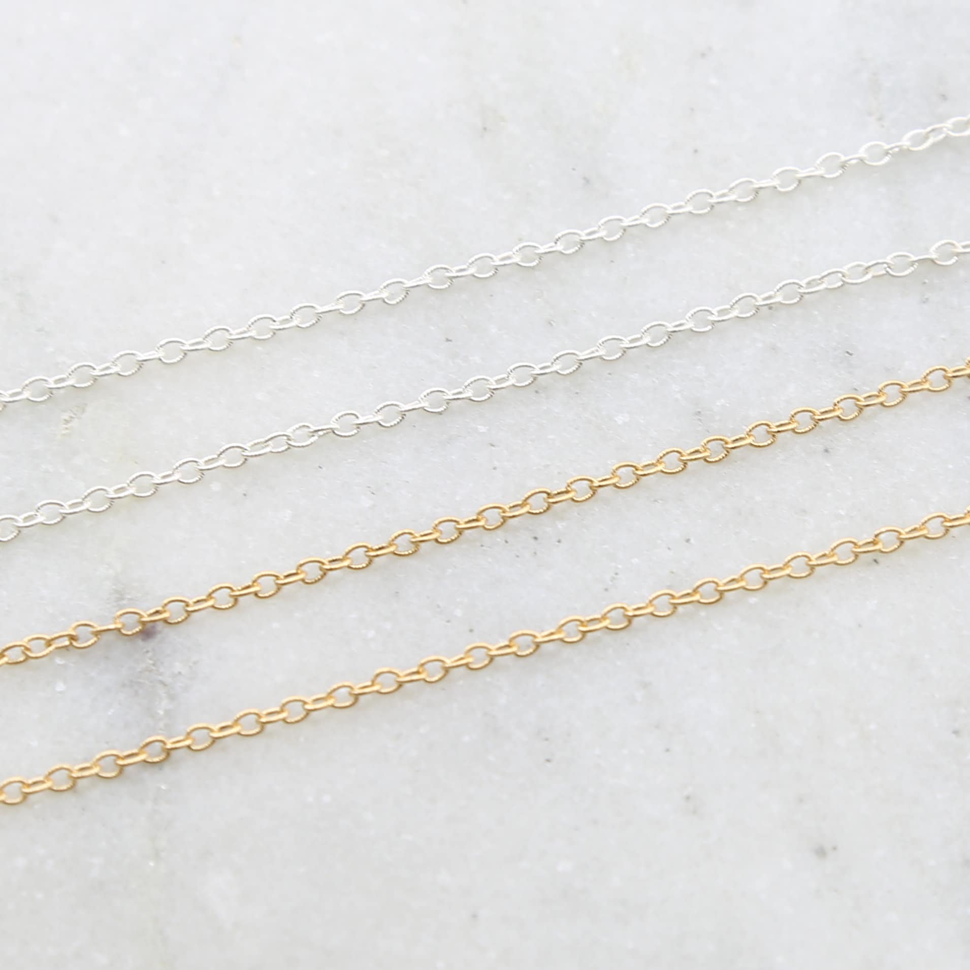 2mmx2.5mm Sterling Silver or 14K Gold Filled Dainty – Sold by the Foot