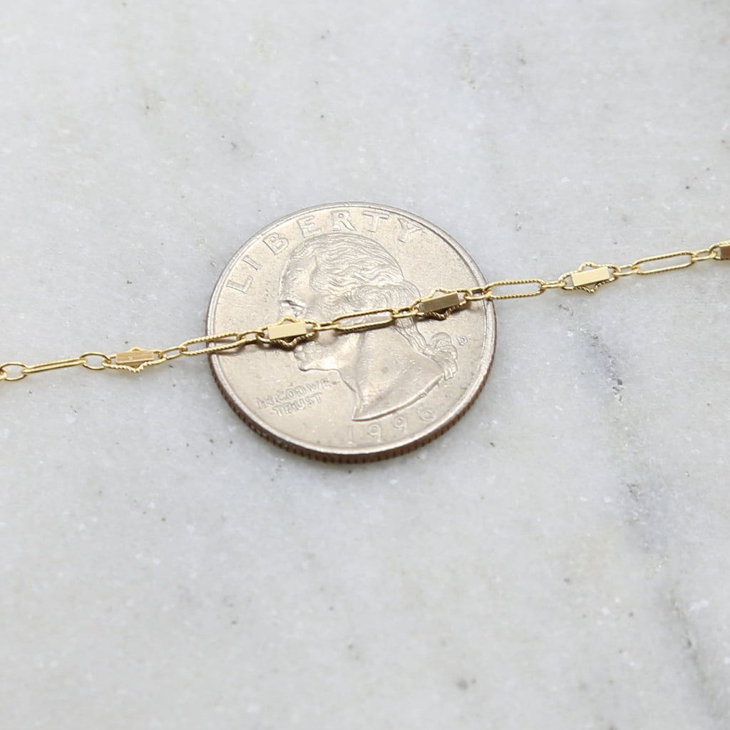 5.5mmx2.75mm Sterling Silver or 14K Gold Filled Flat – Sold by the Foot