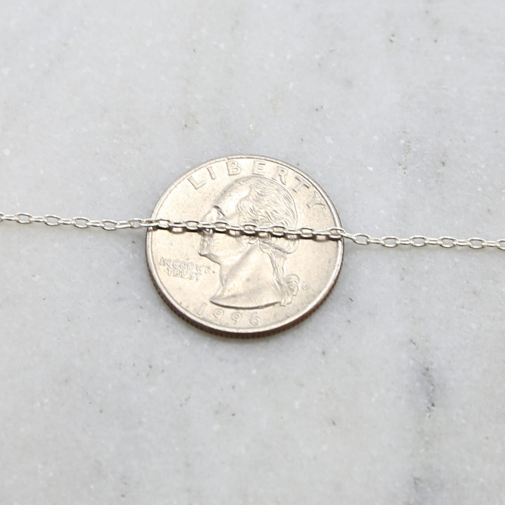 Sterling Silver Thick Oval Dainty Chain 2.5mm x 1.5mm – Sold by the Foot