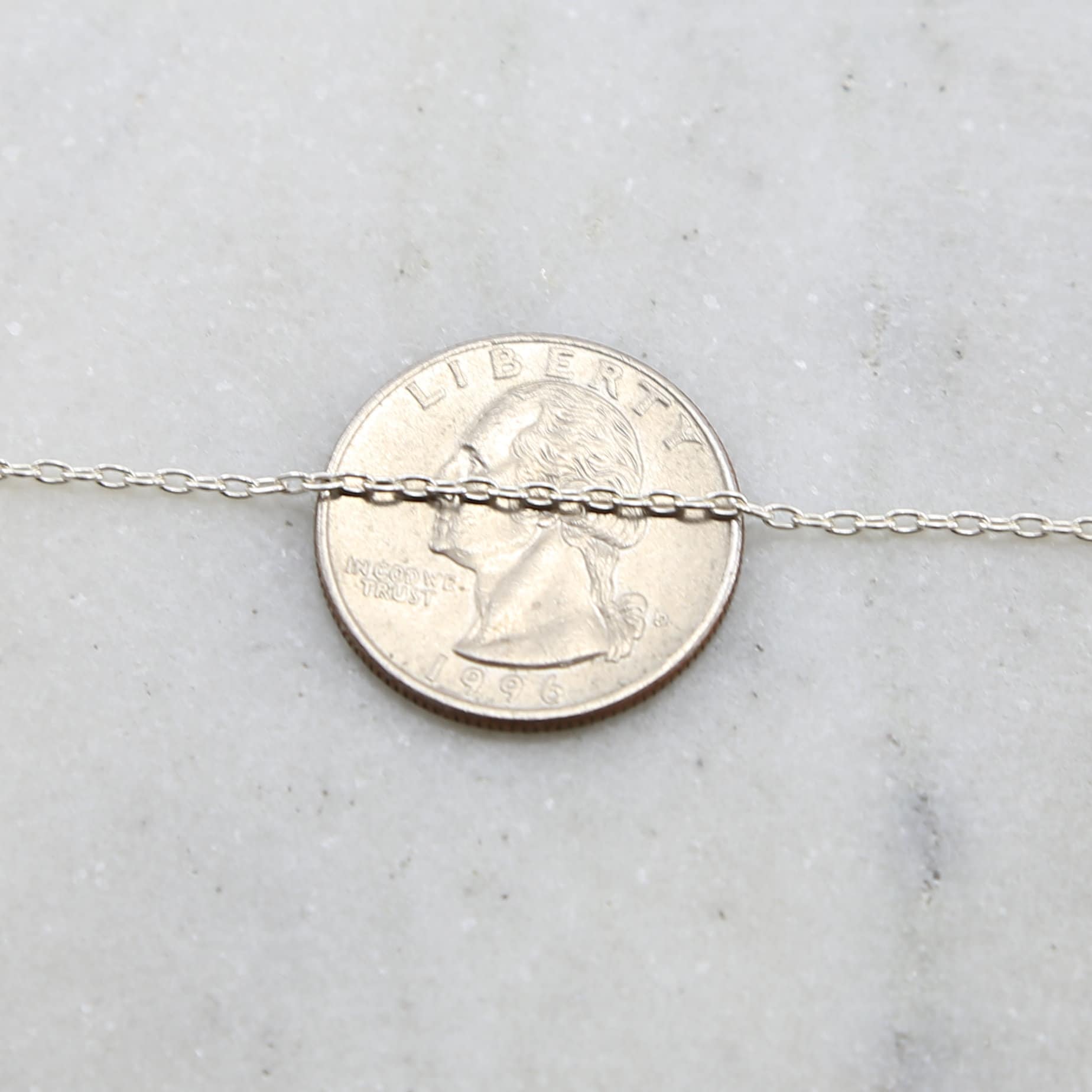 Sterling Silver Thick Oval Dainty Chain 2.5mm x 1.5mm – Sold by the Foot
