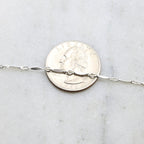 8.5mmx1.5mm Sterling Silver Flat Diamond Link Chain – Sold by the Foot