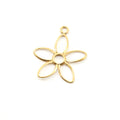 Sterling Silver or Vermeil Large Daisy Flower Nature Charm Spring Pendant