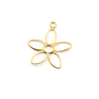 Sterling Silver or Vermeil Large Daisy Flower Nature Charm Spring Pendant
