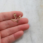 Sterling Silver or 14K Gold Filled Dainty Flying Dove Bird Delicate (2pc)