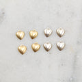 Sterling Silver or 14K Gold Filled Teeny Tiny Hollow Heart Lightweight (4pc)