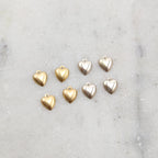 Sterling Silver or 14K Gold Filled Teeny Tiny Hollow Heart Lightweight (4pc)