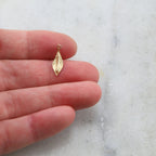 Sterling Silver or 14K Gold Filled Thin Delicate Detailed Leaf Charm (4pc)