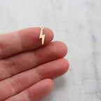 Sterling Silver or 14K Gold Filled Dainty Lightning Bolt Charm (4pc)