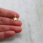 Sterling Silver or 14K Gold Filled Delicate Lightweight Star Charm (4pc)