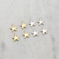 Sterling Silver or 14K Gold Filled Delicate Lightweight Star Charm (4pc)