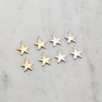 Sterling Silver or 14K Gold Filled Delicate Lightweight Star Charm (4pc)