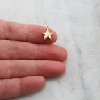 Sterling Silver or 14K Gold Filled Delicate Lightweight Star Charm (4pc)
