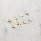 Sterling Silver or 14K Gold Filled Teeny Tiny Lightweight Starfish Charm (4pc)