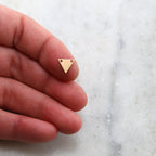 Sterling Silver Dainty Thin Tiny 8mm Triangle Connector (4pc)