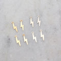 Sterling Silver or 14K Gold Filled Dainty Lightning Bolt Charm (4pc)