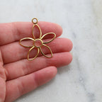 Sterling Silver or Vermeil Large Daisy Flower Nature Charm Spring Pendant