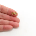 Sterling Silver or Vermeil Fleur De Lis Spacer Bead Fancy Accent Charm