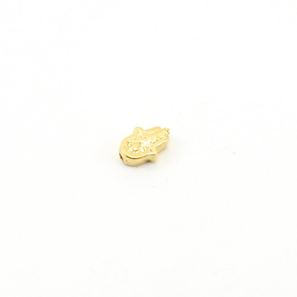 9mmx6mm Vermeil Hamsa Bead with Star of David Great for Necklaces