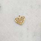 Sterling Silver or Vermeil Fancy Filigree or Heart Charm Valentines Day