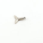 Sterling Silver Small Whale Tail Charm Ocean Inspired Beach Pendant