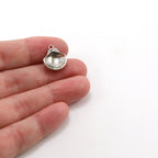 Sterling Silver Large Shell Ocean Nautical Charm Pendant
