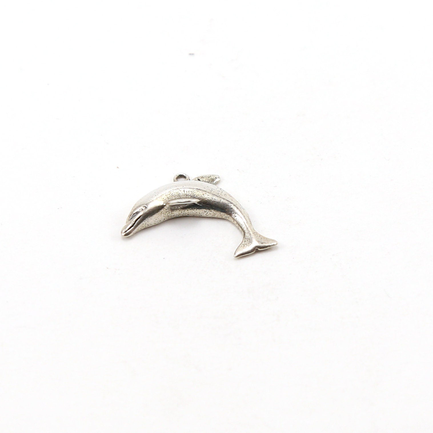 Sterling Silver Dolphin Jumping Charm Ocean Inspired Beach Pendant